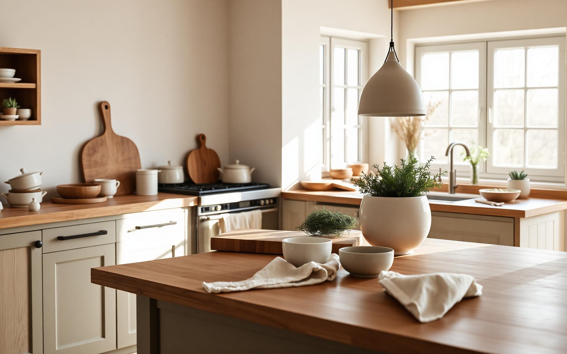 Scandinavian kitchen with natural light